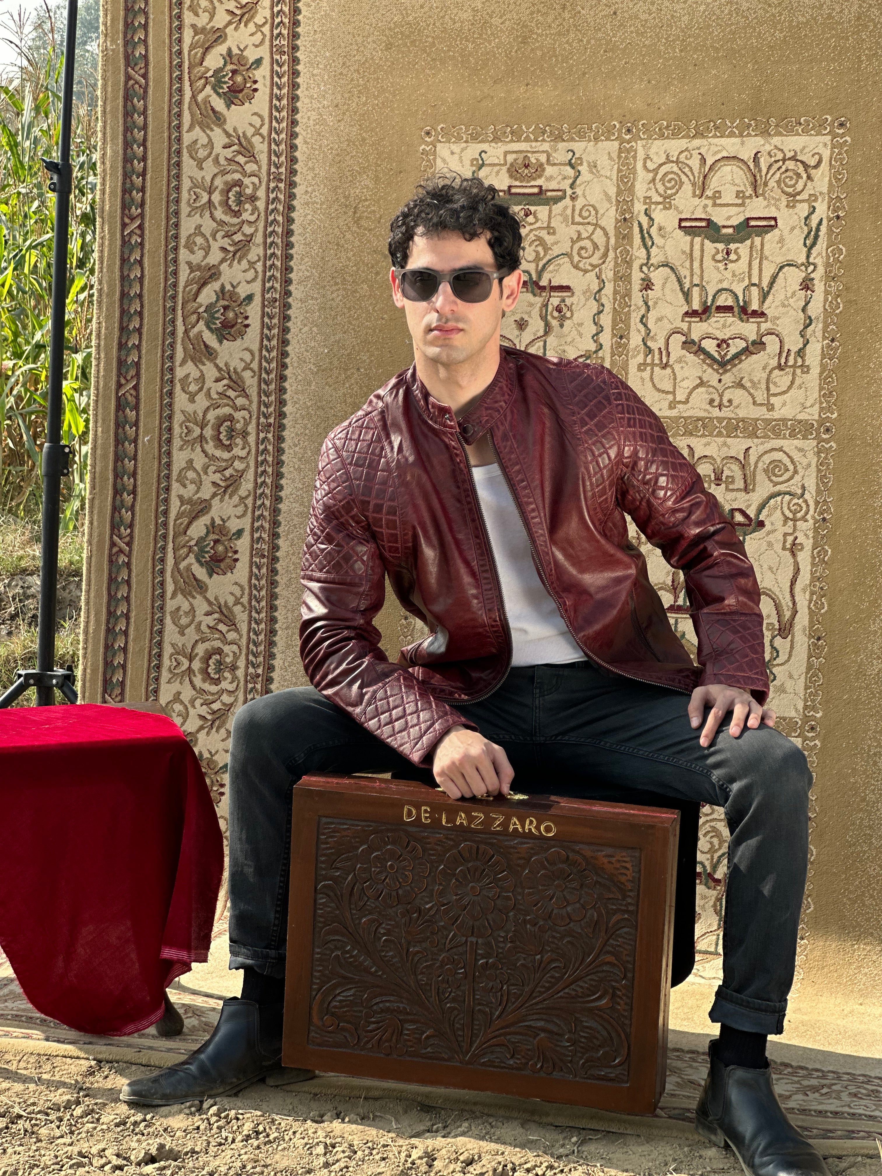 Mehroon Leather Jacket