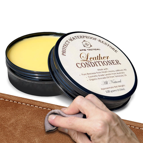 Apis Tactical Natural Beeswax Leather Conditioner